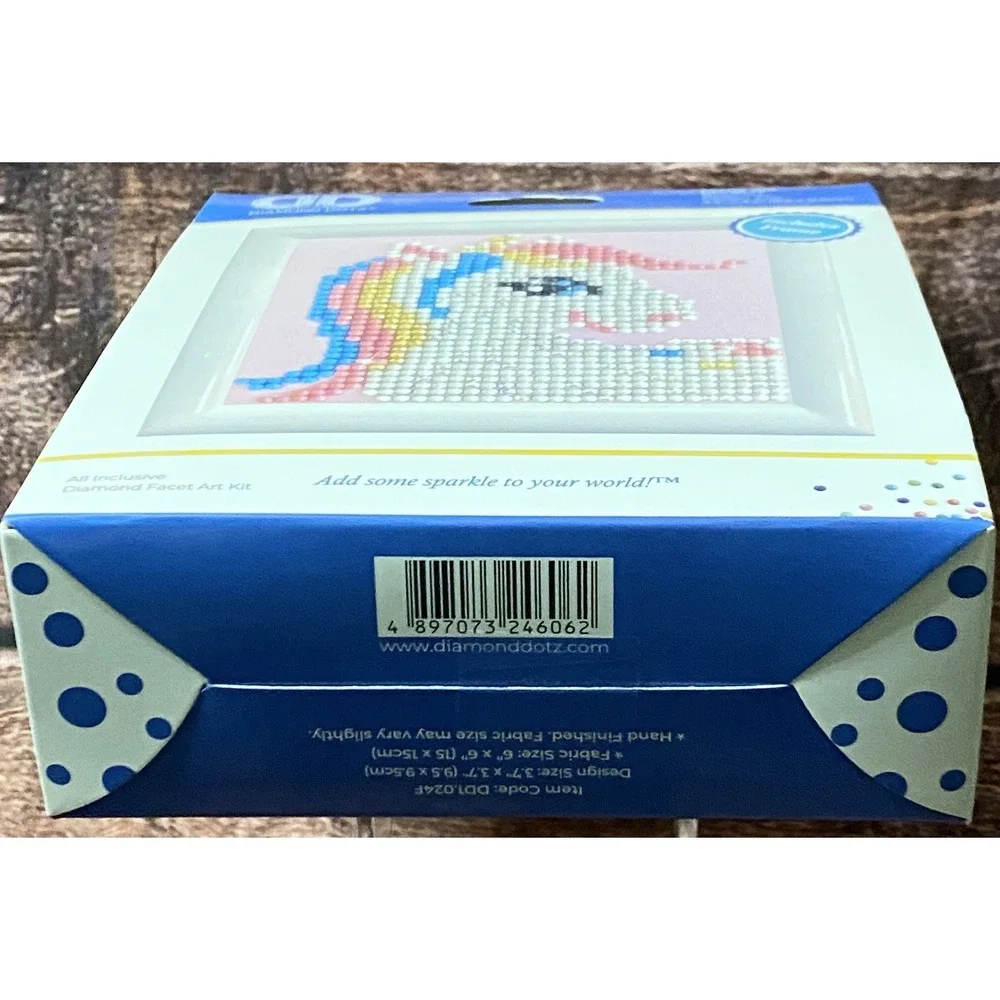 Diamond Dotz Pretty Uni Diamond Dotting Kit with frame (6in x 6in) New
